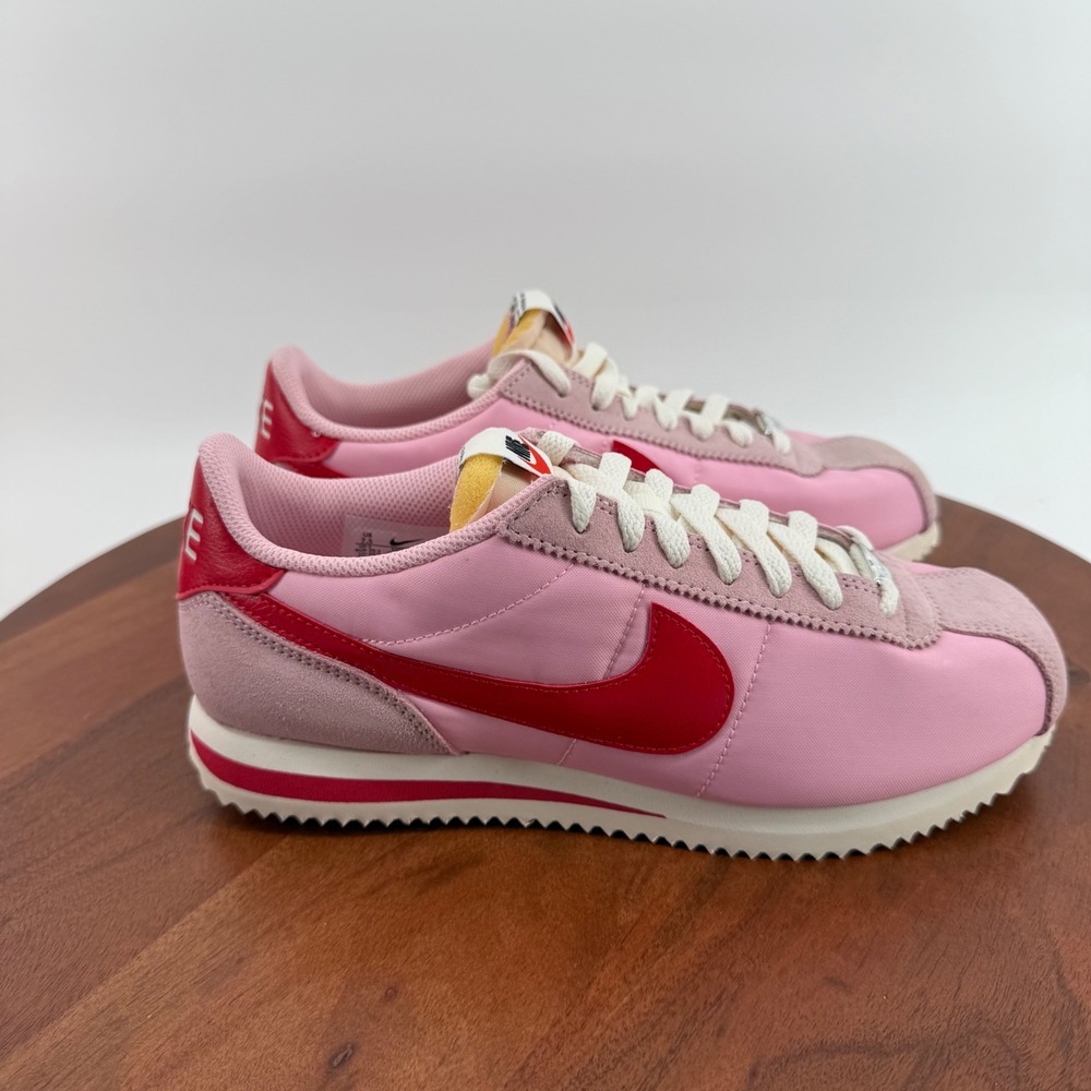 Nike Cortez TXT Sneakers Pink Red Retro Running Shoes HF9994-600 Women's 7.5